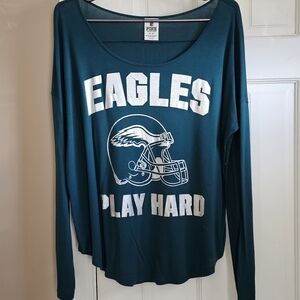 PINK Victoria's Secret Teal Long Sleeve Tee